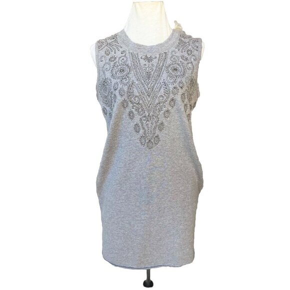 Diesel Dresses & Skirts - Diesel Women Gray Cotton BlenSleeveless D-Radi Beaded Dress Size S 00SBXI0LAGL